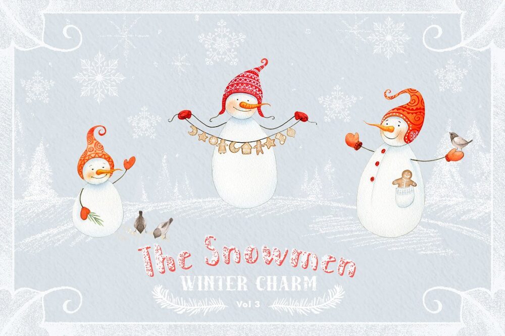 The Snowmen watercolors